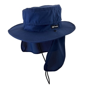 エアサマーハット【UV対策/暑さ対策/タレ付き】(ネイビー)